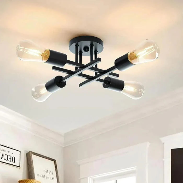 Lustre Luminária de Teto Mount com 4 Lâmpadas