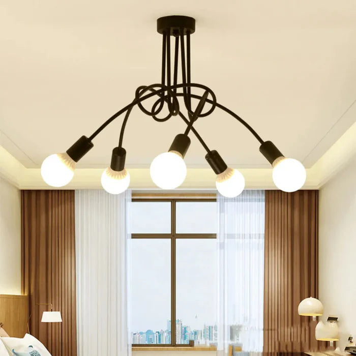 Lustre Sputnik Entrelaçado de Teto para Quarto e Sala
