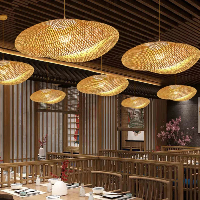Lustre Pendente Bamboo Essence com Design Natural