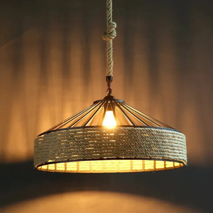 Lustre Pendente Retrô Industrial com Corda Modelo