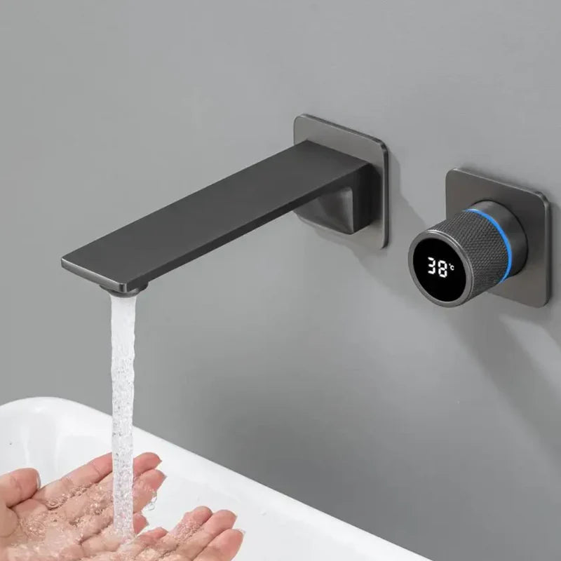 Torneira Termostática Digital de Parede para Banheiro com Controle de Temperatura