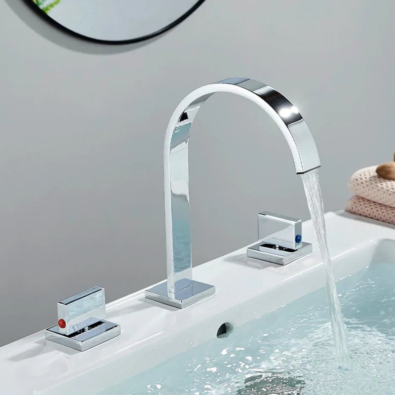 AquaLux Duet – Torneira de Design Contemporâneo para Bacia