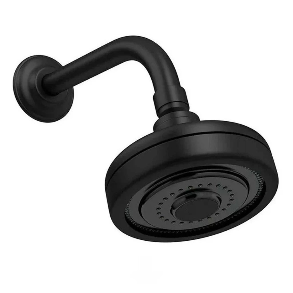 Chuveiro Preto Redondo Articulável – Ducha Autolimpante Compatível com Sistemas a Gás ou Solar