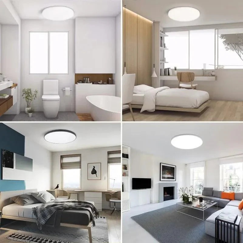 Plafon LED Redondo de Sobrepor com Design Moderno para Teto