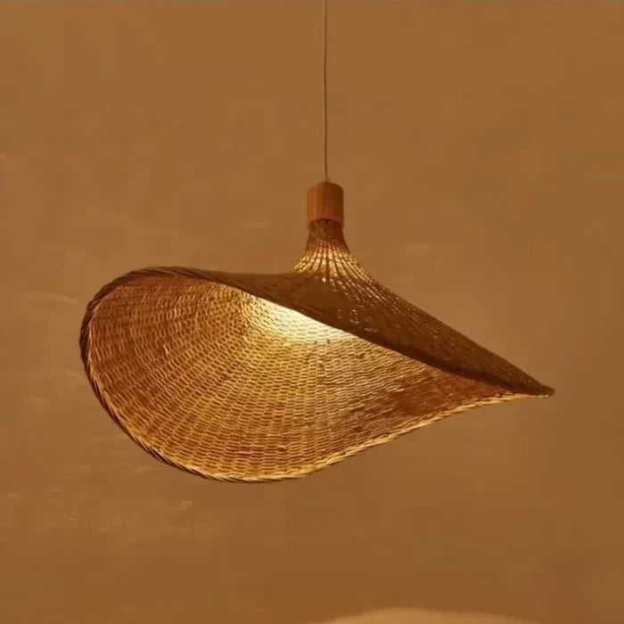 Lustre Pendente Artesanal Bamboo Rattan – Sofisticação com Toque Natural