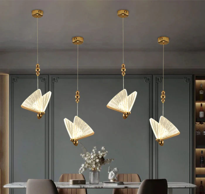 Lustre Pendente de Luxo Estilo Butterfly
