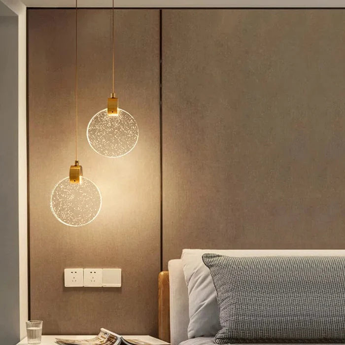 Lustre Suspenso Luxuoso Cristais Redondos
