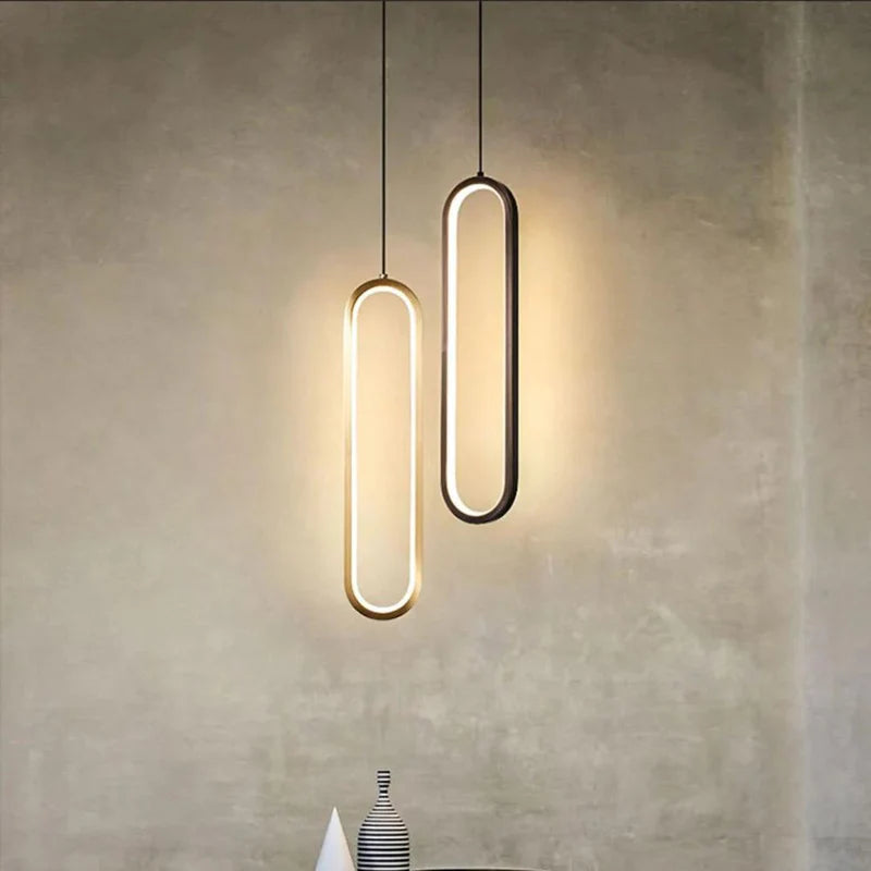 Lustre Pendente Space Line com Design Oval