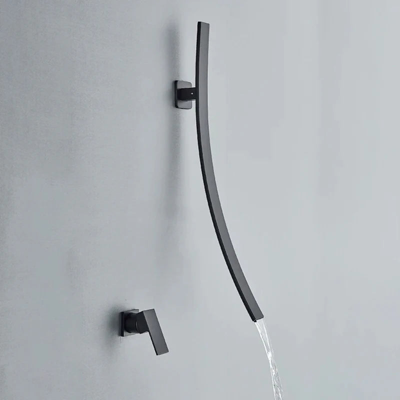 Torneira Monocomando de Parede Black Waterfall – Design Moderno e Elegante
